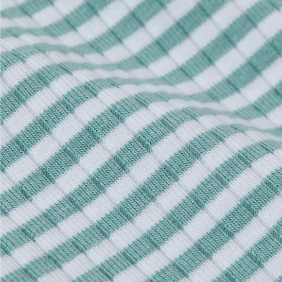 NWT American Eagle Blue Striped Rosette Strapless Summer Ribbed Tube Top | S - Picture 5 of 12